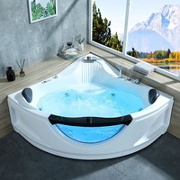 2 personnes baignoire intérieure bain à remous prix de baignoire avec LED cascade salle de bain acrylique balnéo aqua spa baignoire