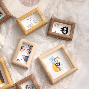 Venta al por mayor lindo Mini MDF mesa cuadrada de madera marco pequeño lindo decorativo niños bebé perro pareja tarjeta foto regalo - Product Image 5