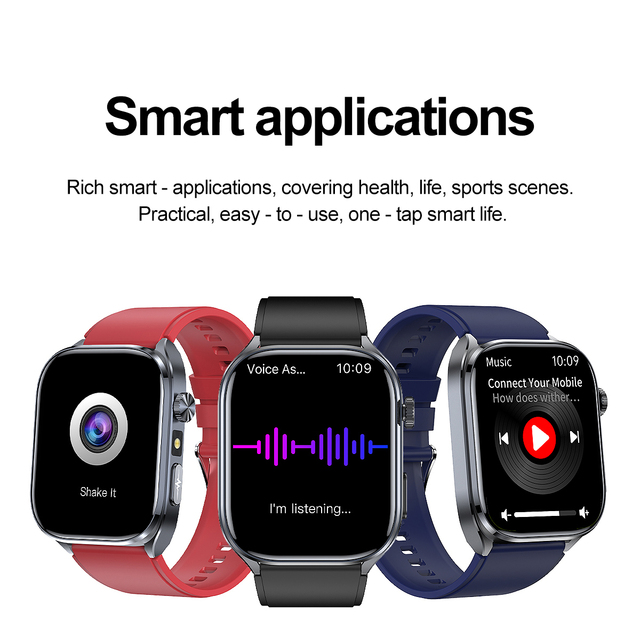 ET572 OEM ODM AI Smart Watch Step Counting Fitness Tracker ECG PPG HRV Sport Health Smart Watch for Men Women
