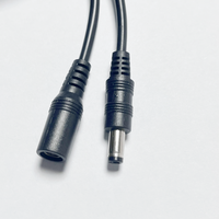 Pabrik memproduksi kabel ekstensi DC5.5*2.1 jantan-betina untuk sabuk lampu LED, kotak lampu, kamera pengawas keamanan CCTV.