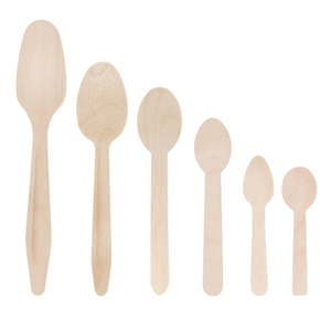 Helado, helado, yogur, ensalada, taza de mousse Cuchara desechable Logotipo impreso Mini helado Cuchara de madera - Product Image 5