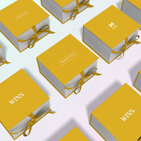 Boîte à bijoux parfumée personnalisée, boîte magnétique blanche avec ruban à nœud pour les rendez-vous, boîte cadeau pliable, boîte en carton magnétique