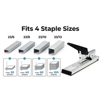 Stapler Manual Tugas Berat Kapasitas Besar 100 Lembar untuk Penjilidan Buku Kantor Sekolah