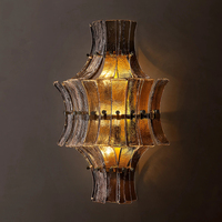 Applique murale en verre de luxe moderne pour chambre à coucher, lampe murale de chevet pour villa