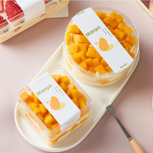 12*6*7cm Tiramisu PS Şeffaf Sert Plastik Ambalaj Kutusu Kurabiye Kızılcık El Yapımı Kurabiye Kutusu Meyveli Kek Kutusu - Product Image 4