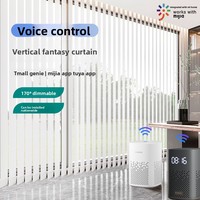 Rideau Électrique Vertical Manuel à Batterie en Polyester Compatible avec l'Application Mijia et la Commande Vocale Xiao Ai
