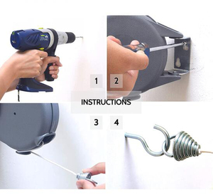 Porte-<span class=keywords><strong>linge</strong></span> rétractable en ABS et acier inoxydable, fil <span class=keywords><strong>à</strong></span> <span class=keywords><strong>linge</strong></span> Portable de 12m pour l'intérieur et l'<span class=keywords><strong>extérieur</strong></span>, corde <span class=keywords><strong>à</strong></span> <span class=keywords><strong>linge</strong></span> rétractable - Product Image 3