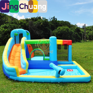 Castillo Hinchable <span class=keywords><strong>de</strong></span> Agua para Saltar, Trampolín Pequeño Doméstico para Niños, Tobogán Interior, Cama Elástica para Guardería, Castillo <span class=keywords><strong>de</strong></span> Juegos. - Product Image 3