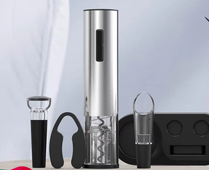 Abridor de botellas de <span class=keywords><strong>vino</strong></span> eléctrico de alta calidad con función recargable Artefacto de apertura de <span class=keywords><strong>vino</strong></span> de metal automático en caja de regalo elegante - Product Image 5