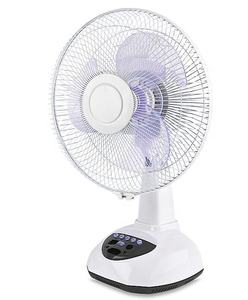 Teyoza-ventilador de mesa Solar <span class=keywords><strong>tisen</strong></span> ACDC de 12 pulgadas, ventilador de escritorio con ahorro de energía, recargable por energía Solar, con bombillas y panel solar - Product Image 1