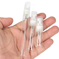 Flacons échantillons portables miniatures en verre 2ML 3ML 5ML 10ML vides transparents avec atomiseur de parfum à pompe, estampage à chaud et sérigraphie