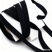 Bandes élastiques en polyester 6 mm 1/4 pouce de large 10 yards durables souples extensibles pour la couture de ceintures de pantalon bricolage artisanat noir