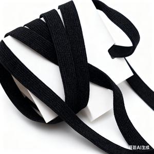 Эластичная лента из полиэстера, 6 мм (1/4 дюйма), 10 ярдов, прочная, мягкая, растягивающаяся, для шитья, поясов, брюк, рукоделия, черная - Product Image 5