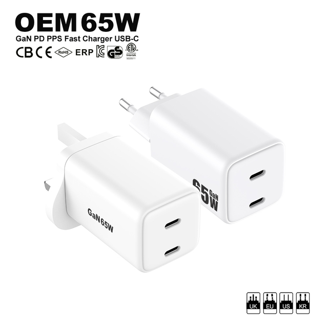 Laptop 65w Usb c Charger Adapter CE ROHS GRS KC Universal Portable PD Wall Gan 65w Fast PhonenCharger Type c for iPhone Samsung
