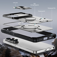 Étui magnétique pour Samsung Galaxy S26 Ultra, S26 Plus, S25 Ultra, S24 avec cache-caméra coulissant, antichoc, robuste et protecteur de confidentialité
