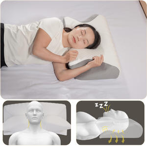 Almohada cervical de espuma viscoelástica de poliéster con forma de cuerno de vaca, de rebote lento, para cama, venta al por mayor - Product Image 4