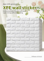 Autocollant mural en mousse PE pour la décoration de la maison Papier peint 3D en mousse PE autocollant doux