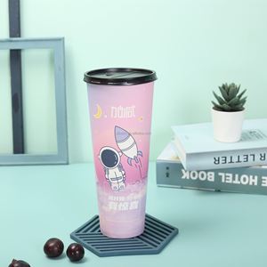 CJF - Fundas de Papel Doradas Reciclables para Café y Bebidas Energéticas, 24 oz, Vasos de Regalo, Caja Sorpresa, Logotipo Personalizado, Vasos para Bebidas Calientes - Product Image 3