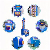 Machine de jeu d'arcade commerciale à monnayeur, jeu de frappe 'King of Hammer' pour test de force, avec éclairage LED et système de récompense, pour parc d'attractions
