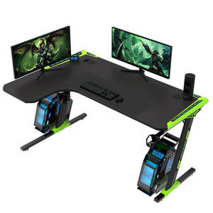 WSX8001wholesale Dormitorio <span class=keywords><strong>en</strong></span> forma de <span class=keywords><strong>L</strong></span> Personaliza Estudio competitivo <span class=keywords><strong>Gamer</strong></span> Escritorio de la computadora Escritorio De Pie ajustable <span class=keywords><strong>Mesa</strong></span> de juegos - Product Image 6