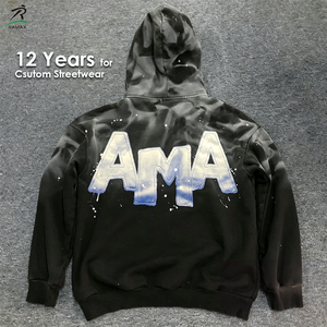 Sweat à capuche ample personnalisé RAMAX imprimé par sublimation pour homme, en coton épais 500 GSM, idéal pour l'automne - Product Image 2