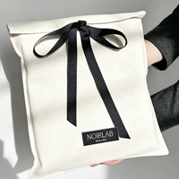 Pochette en toile de coton sur mesure avec logo, fermeture à ruban, sac de protection contre la poussière pour sacs à main et chaussures