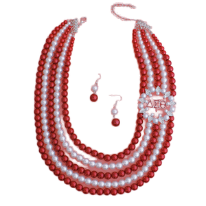 Rose vert sororité fleur forme broche lettre grecque émail épinglette accessoire alliage Bracelet collier montage cadeau de mariage - Product Image 4