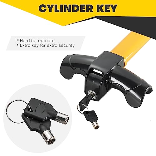 Joyart JY-FXPS Security Rotary Car Steering Wheel Lock - Universal Auto Anti-Theft Device