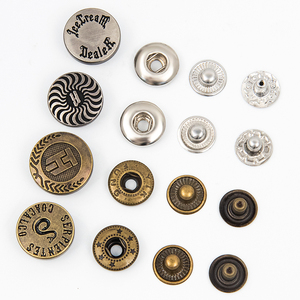 กระดุมโลหะผสมสังกะสีแบบสแนป 4 ส่วน ลายวินเทจ พร้อมโลโก้สั่งทำพิเศษด้วยเทคนิคการชุบแบบพิเศษ - Product Image 1