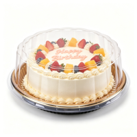 Récipient alimentaire jetable de haute  de gâteau en plastique à emporter boîtes à gâteau rondes avec couvercle transparent