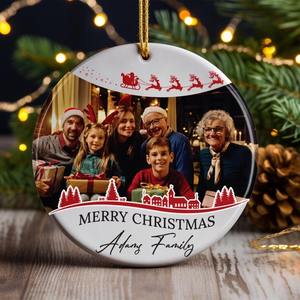 Trending Ceramic Christmas Tree Ornament - Hand-Painted Custom <b>Holiday</b> Decor - POD On-Demand Hanging - Product Image 6