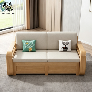 Sofá de diseño moderno, ecológico, en stock, personalizado, de bajo costo, suministro de fábrica, muebles de sala de estar, sofá de madera y tela. - Product Image 4