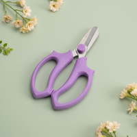 Outils de fleuriste en gros, ciseaux à fleurs violets en acier inoxydable 3CR13, exquis, tranchants, économiseurs d'effort, personnalisables pour les arrangements DIY