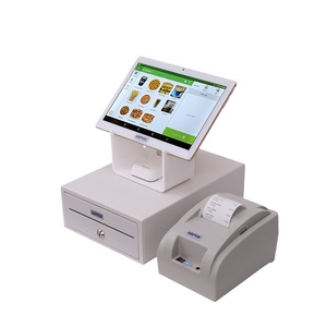 HSPOS 10 Inch Tablet Android POS Machine Restaurant Cash Register Terminal With Cash Box And Thermal Printer HS-ST53