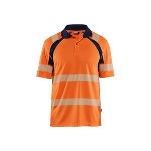 BLAKLADER - 359510135389XS Polo Hi-Vis con protección UV Naranja/Azul marino-EAN 7330509926826 ROPA DE TRABAJO DE LA HI-VIS - Product Image 5