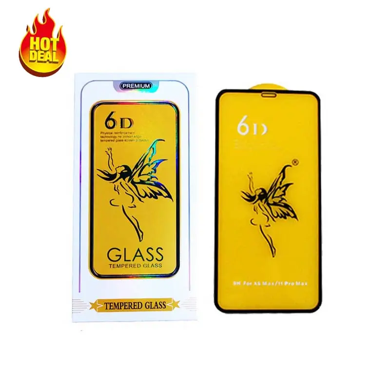 9H antishock tempered glass cell phone saver shield 6d screen protector for xiaomi 6 Note 7 8 9 10 pro redmi 9 9T 9a