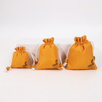 100 Pcs/Lot 8x10 10x14 12x15cm Jute sacs-cadeaux petites pochettes à bijoux toile de jute sacs à cordon coton lin emballage sacs-cadeaux