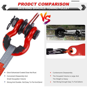 Tùy Chỉnh Chúng Tôi Loại Mạ Kẽm Kích Thước Nhỏ Màu Đen Mờ Sơn Rigging Còng <span class=keywords><strong>Snatch</strong></span> Ròng Rọc Khối Bánh Xe Kit Còng Khối Dây Đeo - Product Image 3