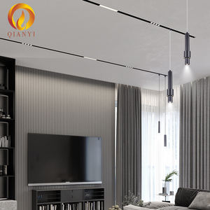 Éclairage sur <span class=keywords><strong>rail</strong></span> LED moderne <span class=keywords><strong>Plafond</strong></span> <span class=keywords><strong>Rail</strong></span> magnétique Noir Aluminium Luminaire pour usage intérieur - Montage en surface Suspendu Salon - Product Image 5