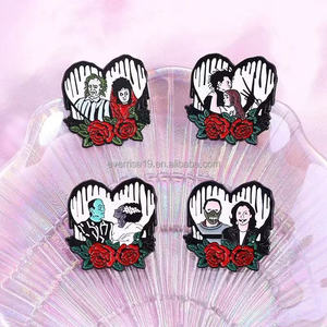 Broche de Metal gótico de novia Zombie, Pin de hierro fundido para bolsas de ropa para Halloween, Navidad, Pascua, graduación con tema de hadas - Product Image 1
