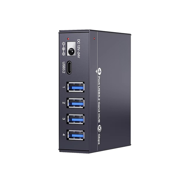 A4u32m1 Hub Usb 3.2 4 Ports 12-24v High Speed 10Gbps Type c Hub Splitter Smart Charge Mounting