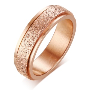 6mm Blasted Fashion Anxiety Spinning <b>Ring</b> Customized Blank Stainless Steel <b>Rings</b> <b>for</b> <b>Men</b> - Product Image 2