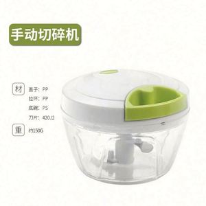 500ml Manual Rope Pulling Stainless Steel Garlic Cutter Eco-Friendly <b>Microwave</b> Safe Good Kitchen Helper Multi-Function Vegetable - Product Image 5