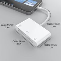 Lector de tarjetas universal tipo C, conector lector de tarjetas de memoria SD TF para iPhone, iPad y portátil
