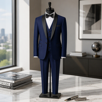 Ensemble de costume 3 pièces pour homme, style décontracté chic, avec veste à revers châle, pantalon et gilet, idéal pour mariages et événements formels
