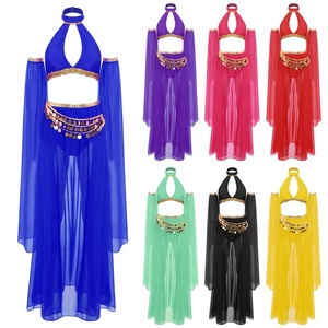 Ropa de baile de escenario para mujer, Ropa de baile de entrenamiento, sublimación, traje de danza del vientre contemporáneo, ropa de actuación - Product Image 2