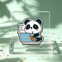 Broches en métal en gros, motifs de dessins animés, mignonnes, en forme de panda, badges créatifs en émail, accessoires personnalisés pour vêtements, en stock