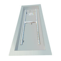Kit de brûleur de foyer naturel en acier inoxydable 24x8 pouces, Rectangle, goutte d'eau, Propane, accessoires de Table de feu à monter soi-même