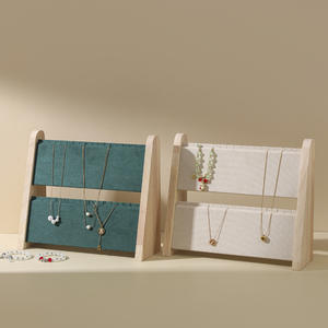 Penobon, estante de exhibición de collar doble de alta calidad, colgante de estilo moderno, almacenamiento de joyas, Cajas de cuero PU, anillos antideslustre - Product Image 3