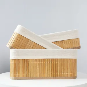 Sıcak satış en kaliteli bambu saklama sepetleri çamaşır sepetleri saklama kutuları ekmek sepetleri